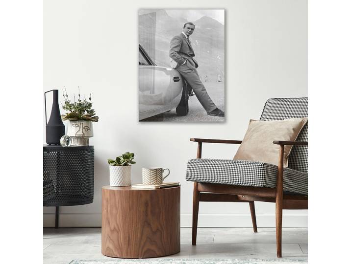 Acrylglasbild QUEENCE Sean Connery , grau (farbe bild(er): grau), B:40cm H:60cm T:0,4cm, Bilder, Acrylglasbild, Fine Art-Print in Galeriequalität
