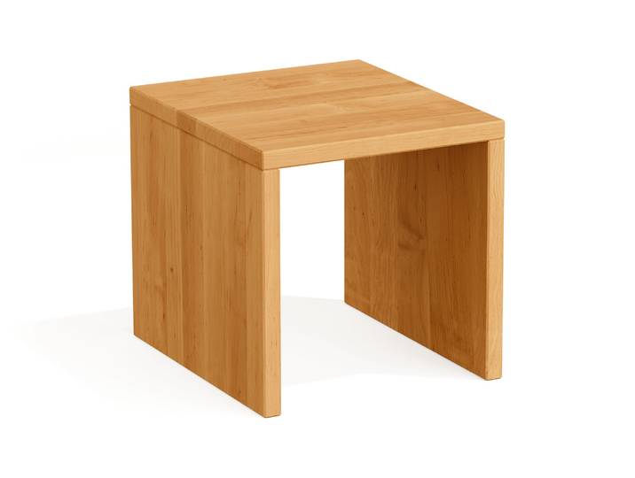 Naturwohnen Beistelltisch Stapeltisch Massivholz Erle Klein: H 35 x B 35 x T 40 cm mit bioola® nature 100% Bio & 100% Vegan