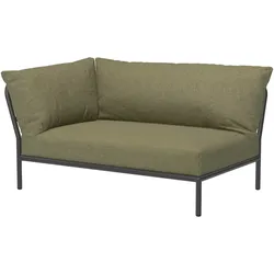 LEVEL2 Outdoor Sofa Lounge-Modul 2 Blattgrün Dunkelgrau Links