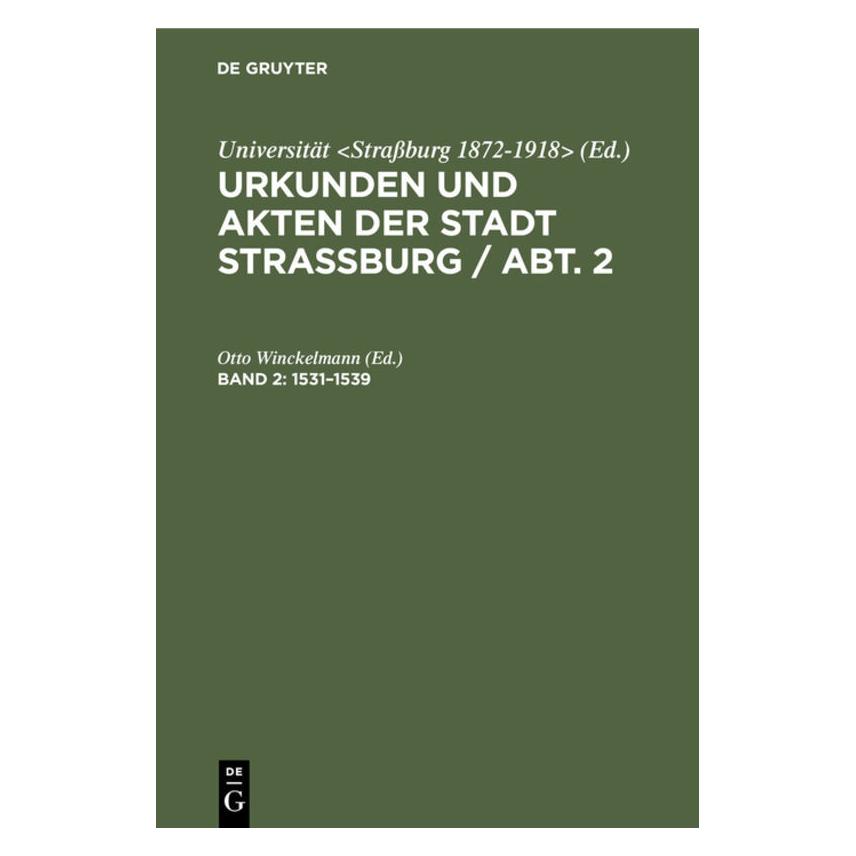 De Gruyter 1531-1539 (Deutsch, Hardcover, Otto Winckelmann) (67770362)