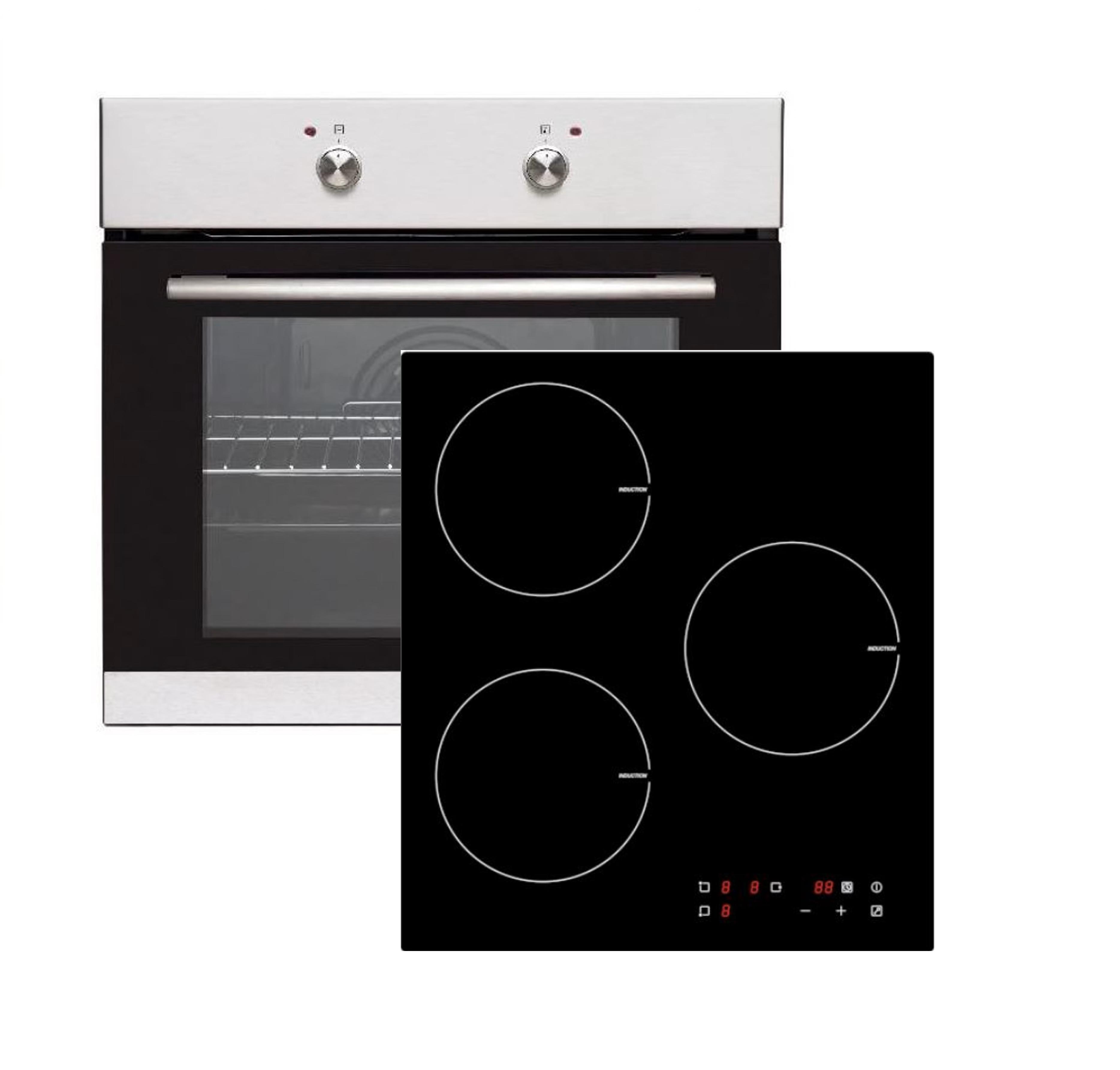 Einbauherdset Vestel VEB 15016-1 Einbau-Backofen+ PKM Autarkes Induktionskochfeld mit 3 Kochzonen IF3F |9 Leistungsstufen |Touch Control |Timer