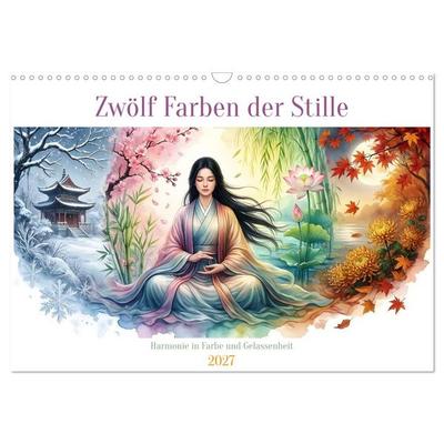 Zwölf Farben der Stille (Wandkalender 2027 DIN A3 quer), CALVENDO Monatskalender