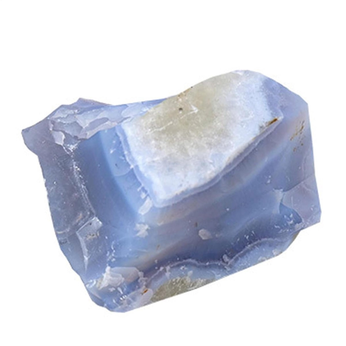 Blauwe Agaat Ruwe Edelsteen voor Sieraden en Decoratie - 4-5 cm - Blauw