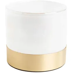 Vase Venise Höhe 15 cm weiß und gold - Rond Verre Lou De Castellane