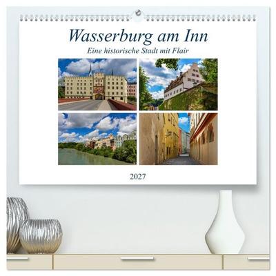 Wasserburg am Inn (hochwertiger Premium Wandkalender 2027 DIN A2 quer), Kunstdruck in Hochglanz