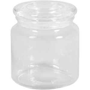 Rayher Vorratsglas 46047000, mit Glasdeckel, 0,58 Liter, rund, luftdicht
