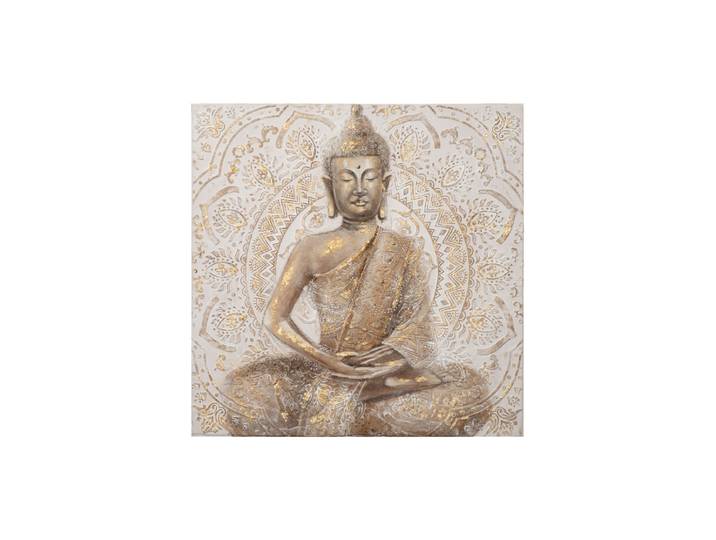 Handgemaltes Bild „Goldener Buddha“ 100 x 100 cm Multicolor Crea Collection