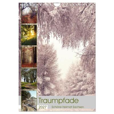 Traumpfade - Schöne Heimat Sachsen (Wandkalender 2027 DIN A4 hoch), CALVENDO Monatskalender