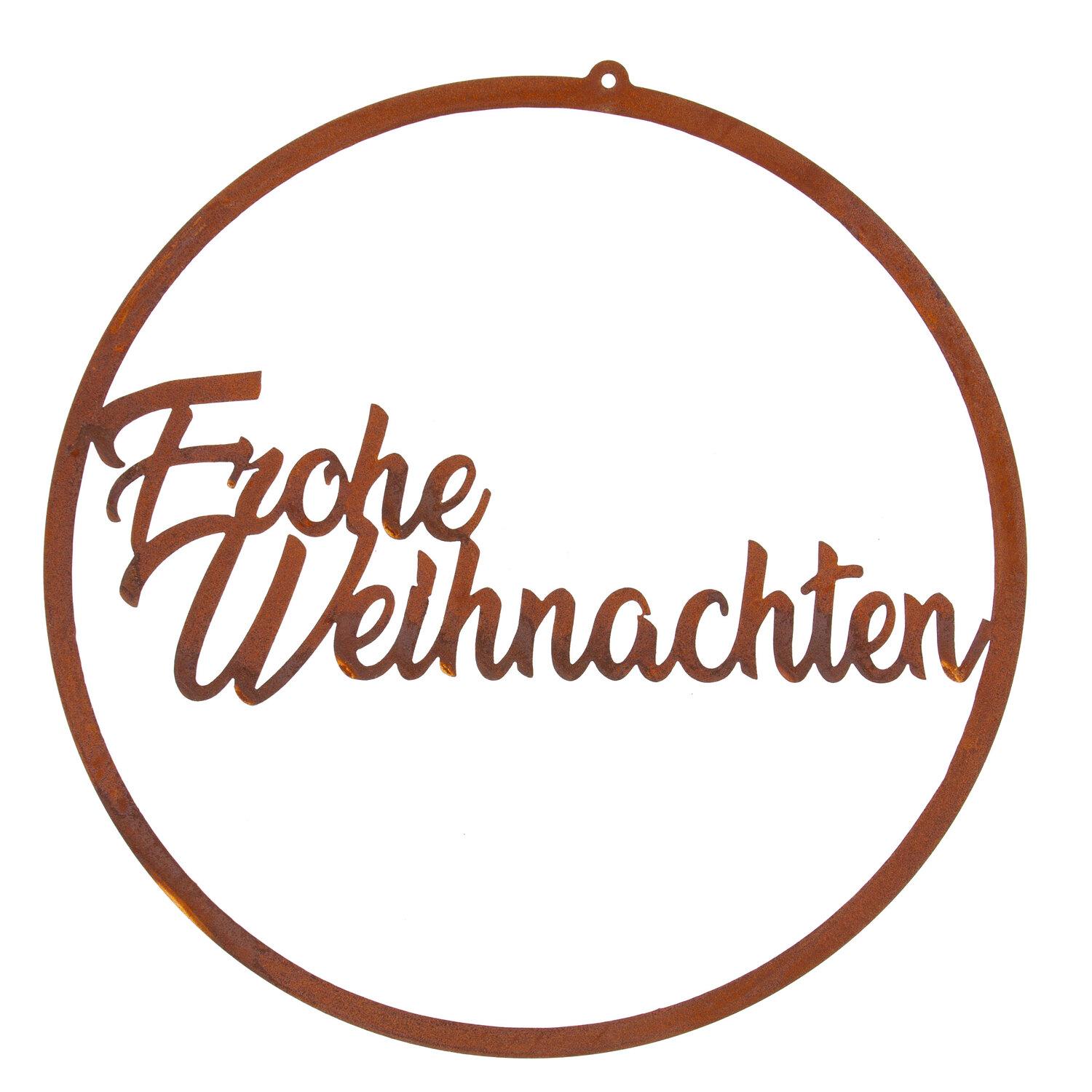 Rost-Ring "Frohe Weihnachten", 35 cm Ø