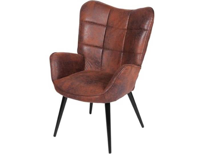 Garvee Leisure Esszimmerstuhl, Leinen/Deerskin,Bequemer Sessel Mit Holzbeinen, Komfortabler Indoor Sessel Für Esszimmer, Wohnzimmer, Relaxsessel Mit Weicher Polsterung