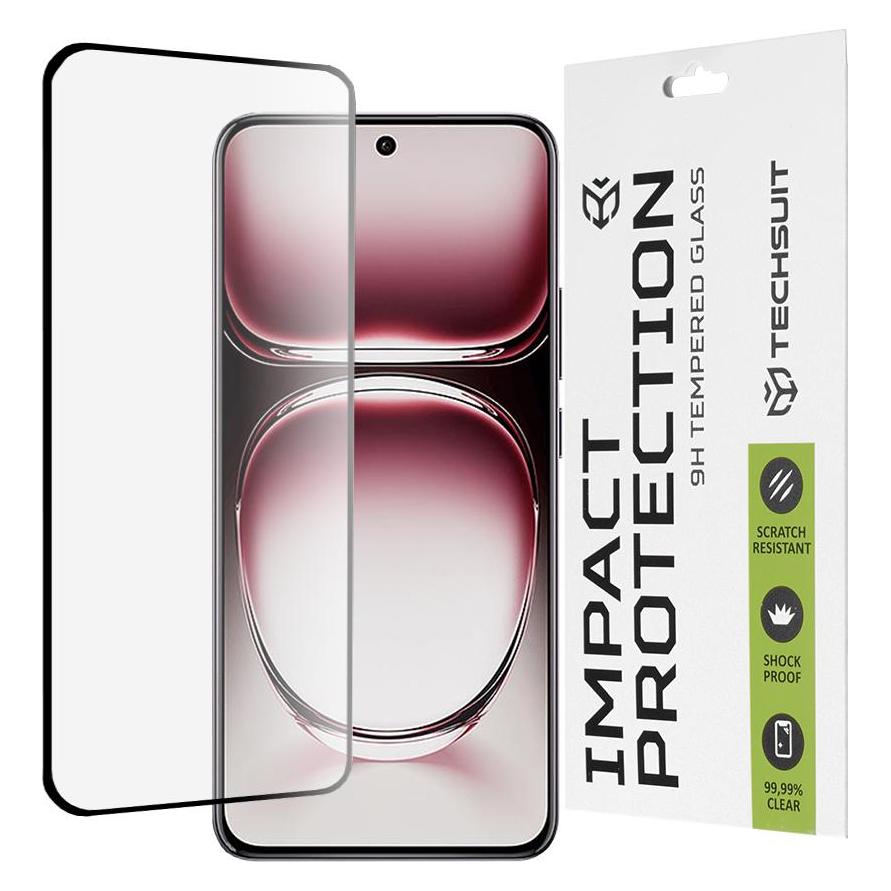 Techsuit - 111D Full Cover / Full Glue Glass / 3D Curved Screen - Oppo Reno12 Pro - Black (Oppo Reno12 Pro) (56357990)