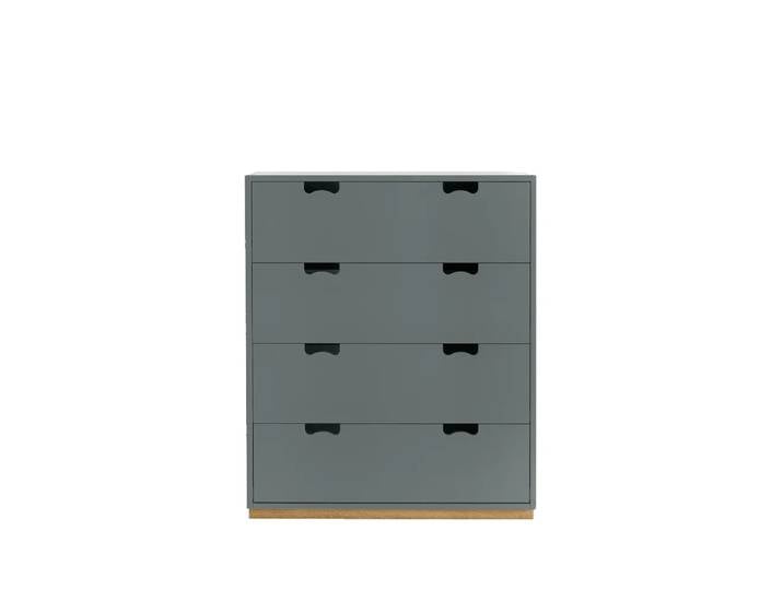 Asplund Snö A Kommode Storm grey, Eichensockel
