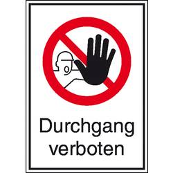 SAFETYMARKING Verbotsschild Durchgang verboten, Hygiene und Abstand Aluminium (B x H) 131 mm x 185 mm DIN 4844-2 1 St. 11.1142