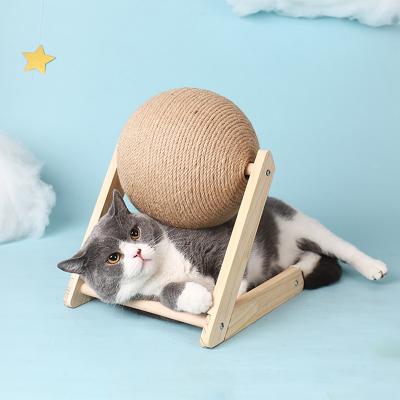 PetsAreLife Cat Scratching Ball Toy, Wear Resistant Kitten Sisal Rope Ball Board, Grinding Paws Toys Cats, Pet Furniture Supplies l Type big