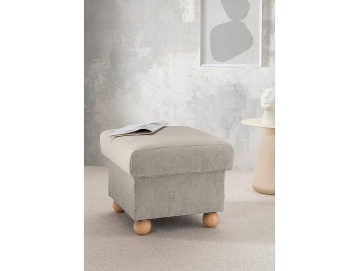 Livetastic Hocker Torello, Creme, Holz, Buche, Uni, quadratisch, 56x46x56 cm, Made in EU, erweiterbar (Typenauswahl), Wohnzimmer, Hocker, Sitzhocker