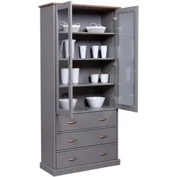 Ebuy24, Vitrine + Buffetschrank, Vitrinenschrank Luzerna (90 x 39 x 190 cm)