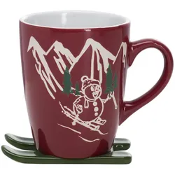 KAFFEEBECHER AUF SKI Aspen rot 340 ml 24er Set
