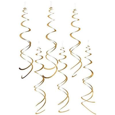 Spiral Luftschlangen, Gold Matt