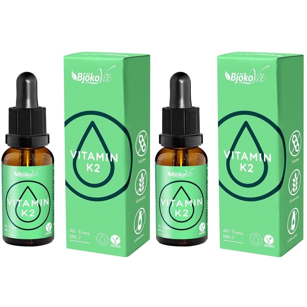 Vitamin K2 MK7 all-trans 100 µg vegan Tropfen 2x 2x20 ml