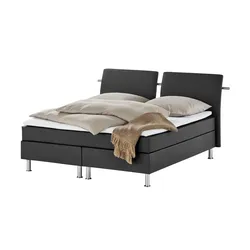 Boxspringbett   ¦ schwarz ¦ Maße (cm): B: 232 H: 122