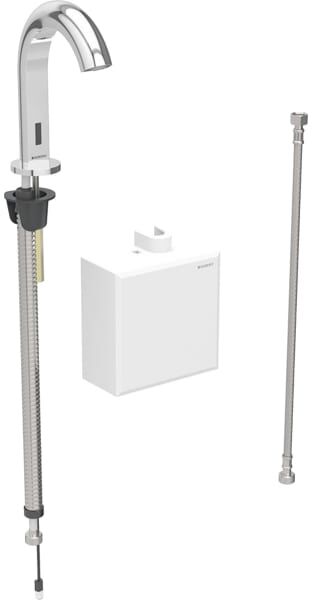 Geberit Piave mitigeur lavabo infrarouge 116163211 à poser, à piles, boîtier de fonction AP, chromé brillant, sans mélangeur