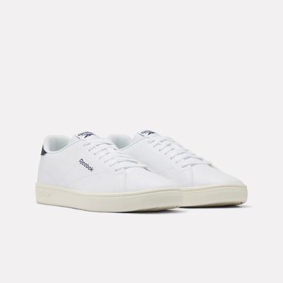 Sneaker REEBOK CLASSIC "REEBOK COURT CLEAN", Herren, Gr. 37,5, weiß (ftwrweiß, blau, chalk), Synthetik, Textil, Schuhe Sneaker