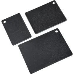 KESPER 3er Set, Schneidebrett, PP, Farbe. Schwarz ; Produktabmessungen. 36L x 26B x 0,7D cm ; Material. Kunststoff ;