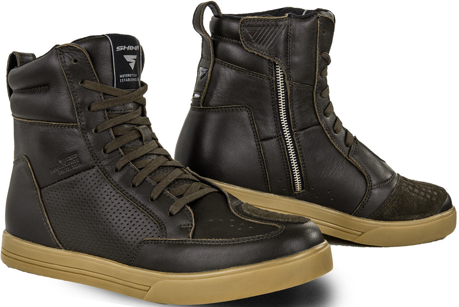 SHIMA Blake perforierte Motorrad Schuhe BLAKE-BOOTS-BROWN-43