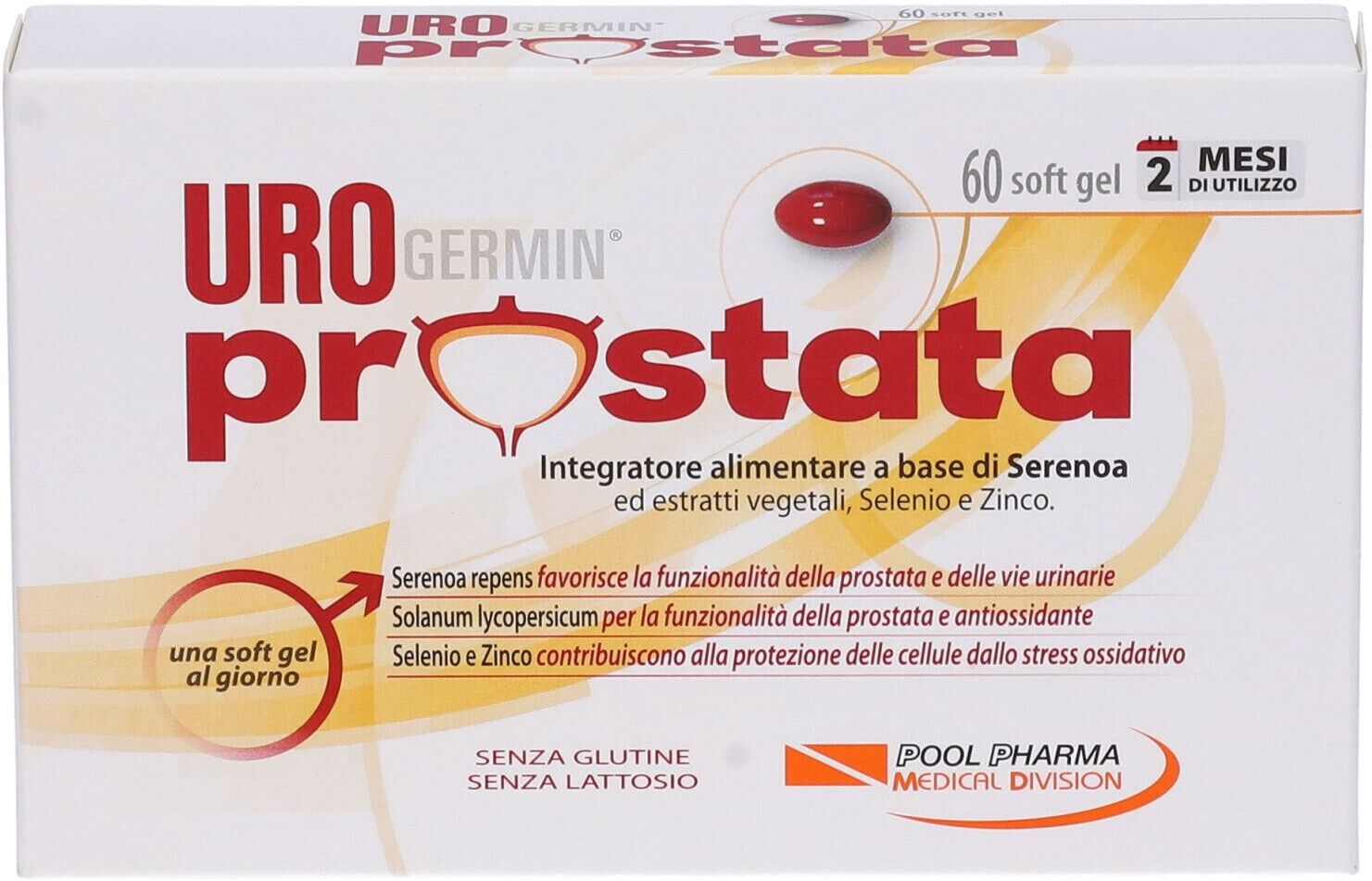 POOL PHARMA Srl Urogermin Prostata, 60 soft gel