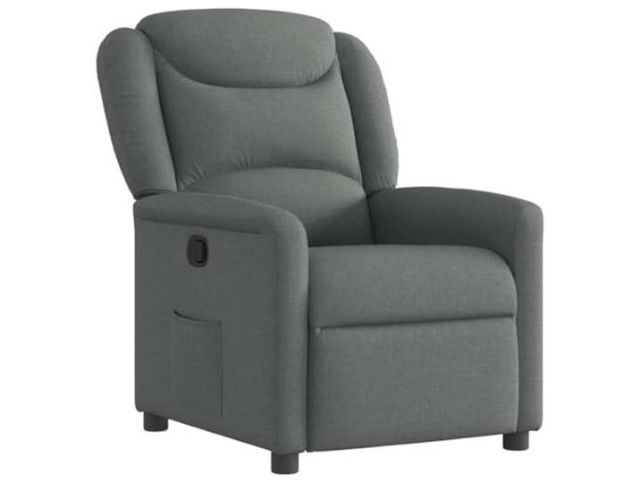 GHVBNMF Relaxsessel mit Liegefunktion Fernsehsessel Stoff Dunkelgrau Ergonomischer Ruhesessel für Wohnzimmer & Schlafzimmer mit verstellbarer Rückenlehne, Seitentasche und Polsterung.
