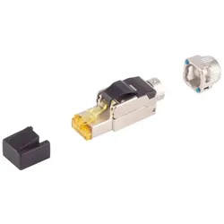 RJ-45 Stecker, werkzeugl., Cat. 8.1, STP, Bajonett