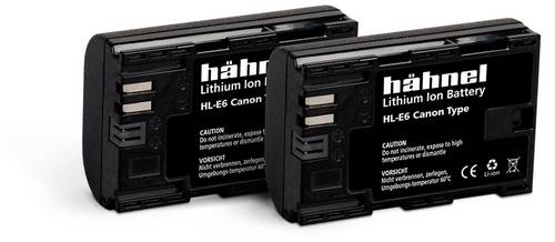 Hähnel Fototechnik HL-E6, 2er Kamera-Akku ersetzt Original-Akku (Kamera) LP-E6 7.2V 1650 mAh