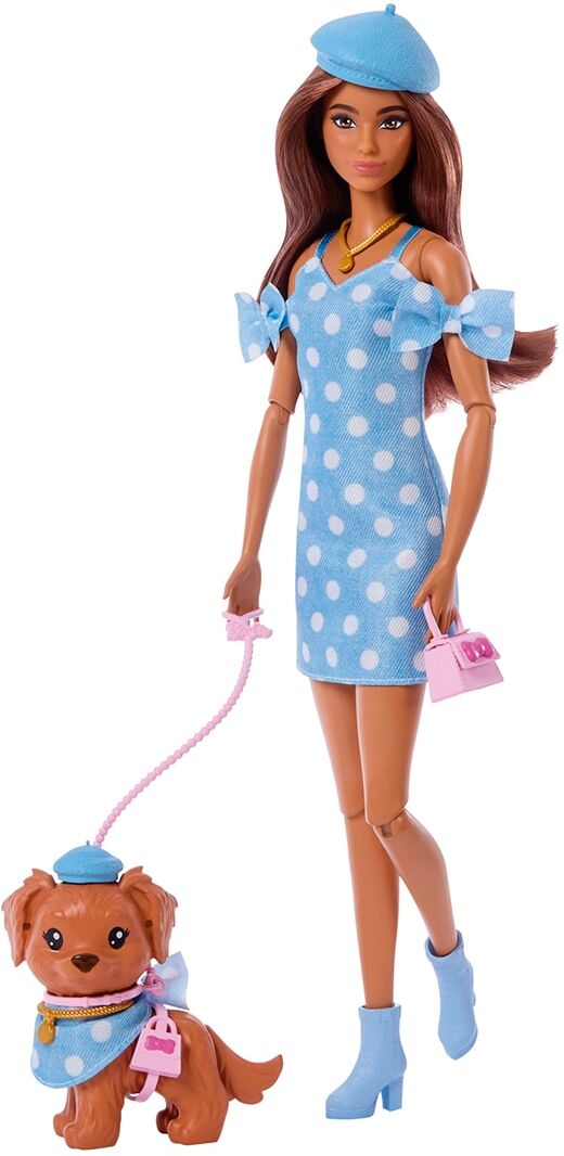 Barbie Twinning Looks Muñeca con perro Mattel. Azul