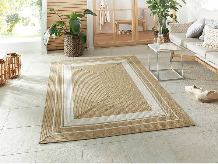 Tapis intérieur/extérieur Trenzado D Beige Polypropylène 80 x 200cm