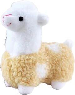 DynamicDeals Fluffy Alpaca Plush Toy Keychain Pillow For Kids And Cute Room Decor yellow 1pc