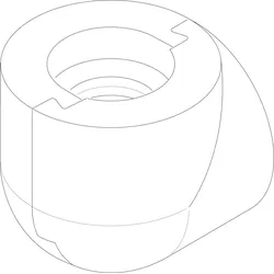 BOSCH Ersatzteil TTNR: 8738804073 Wärmeschutz Winkel G11/2xG11/2 everp