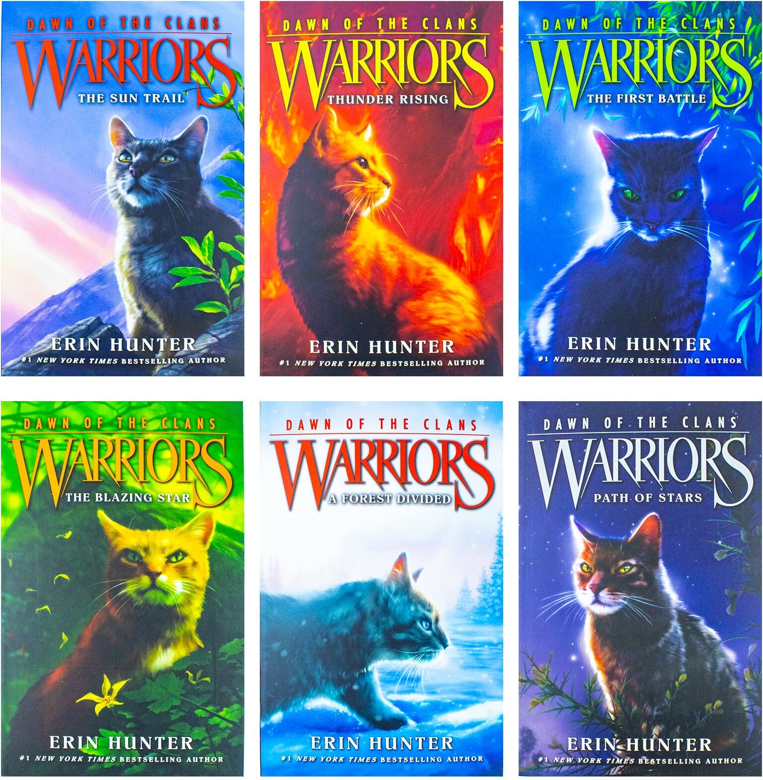 HARPERCOLLINS Warriors Cats Series 5 Dawn of the Clans Prequel 6 Books Collection Set – Fantasy Adventure Collection