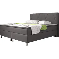 Inter Trading Boxspringbett Boston 180x200 cm anthrazit