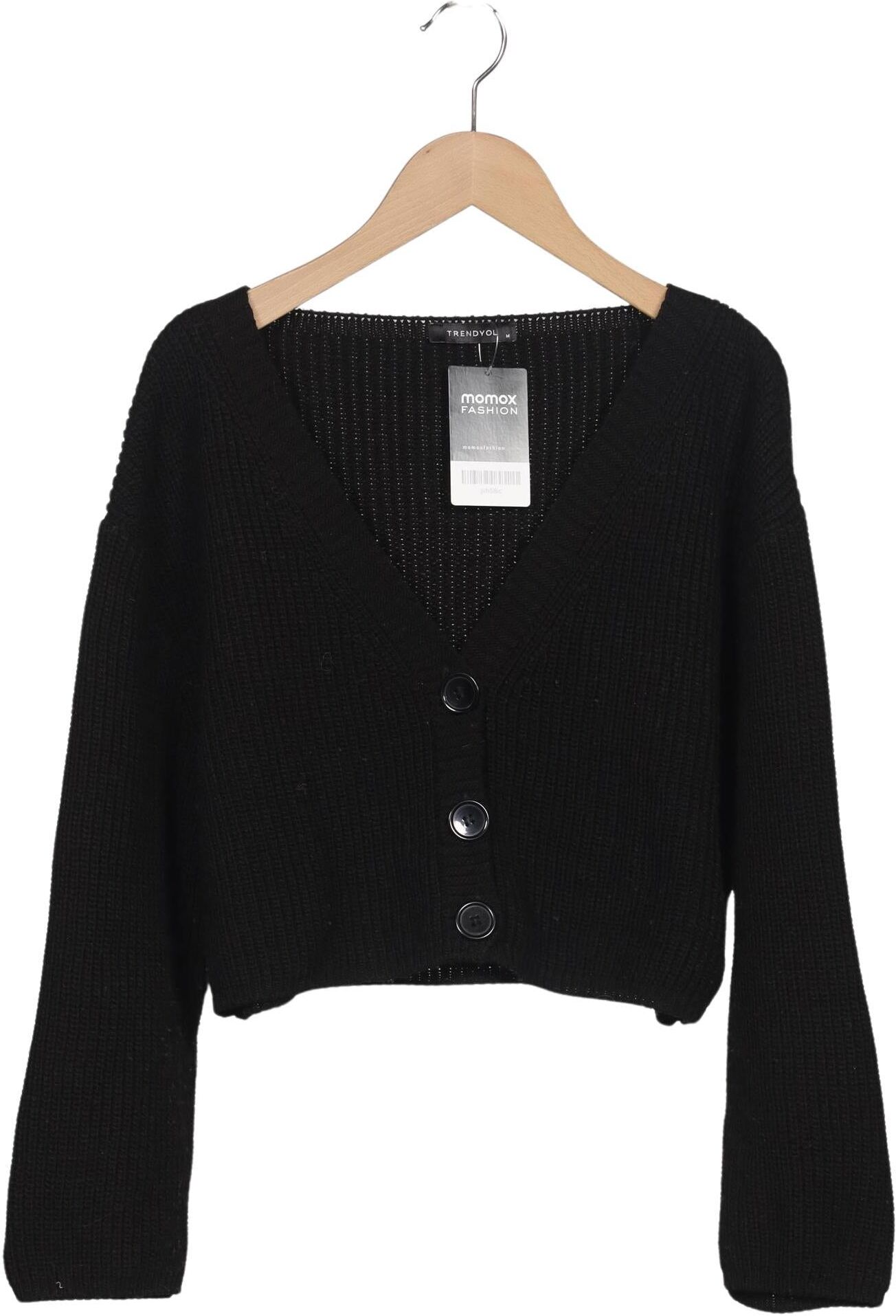 Trendyol Damen Strickjacke, Schwarz, Gr. M, Synthetik - Second Hand