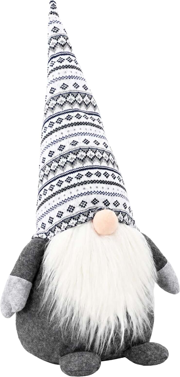 vidaXL Gnome de Noël Gris 80 cm Polyester