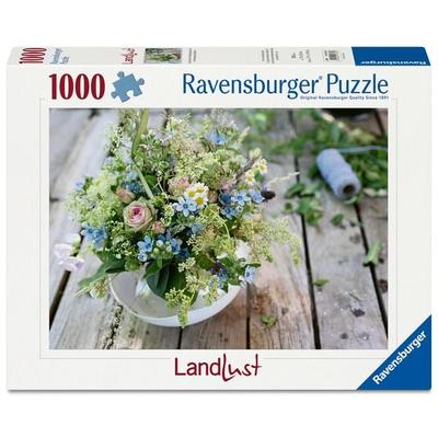 Landlust Puzzle 1000 Teile - Sommerlicher Wiesenstrauß mit Himmelblauem Südstern