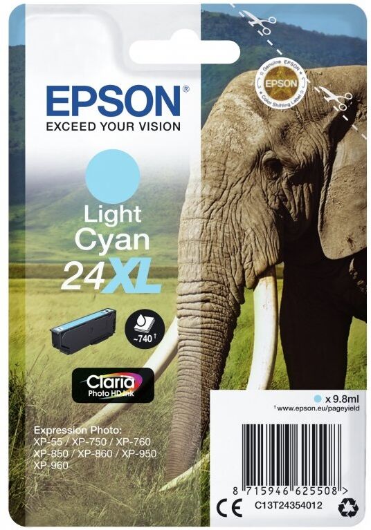 Cartucho de tinta cian claro 24XL (740 páginas) - EPSON