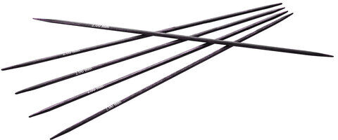 KnitPro Strumpfstricknadeln "Cubics", quadratisch, Birkenholz, 15 cm