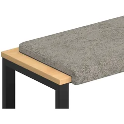 vidaXL Bankkissen Kunstwildleder Hellgrau Tiefe 35 cm