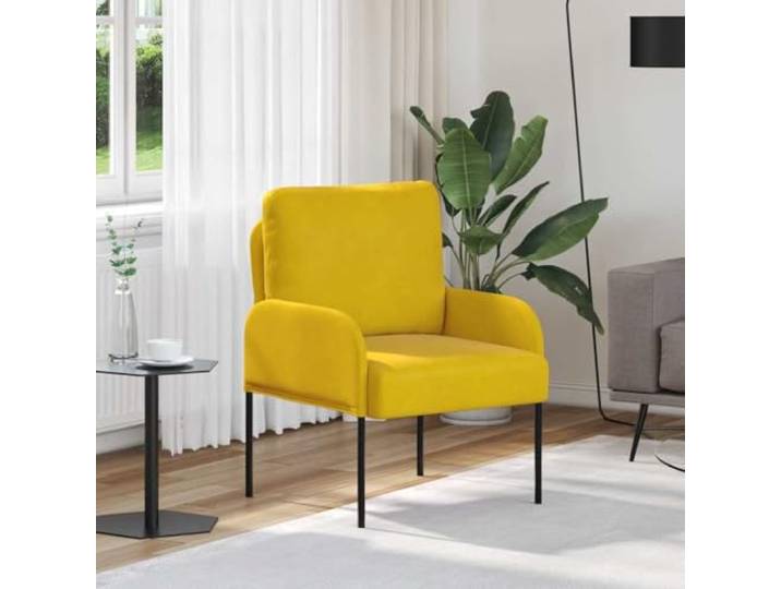 ZQQLVOO Sofa Mit Kissen 55cm Gelb Polyester Metallbeine Schwarz, Abriebfest, Pflegeleicht, Modernes Design