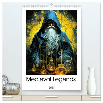 Medieval Legends (High Quality Premium Wall Calendar 2027 DIN A2 portrait),CALVENDO 12 Month Wall Calendar