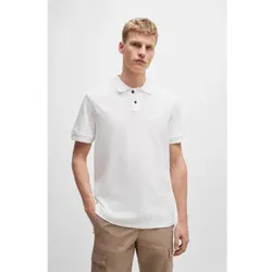 BOSS für Herren. 50507813 Polo Prime weiß (L), Lässig, Baumwolle, Kurzarm