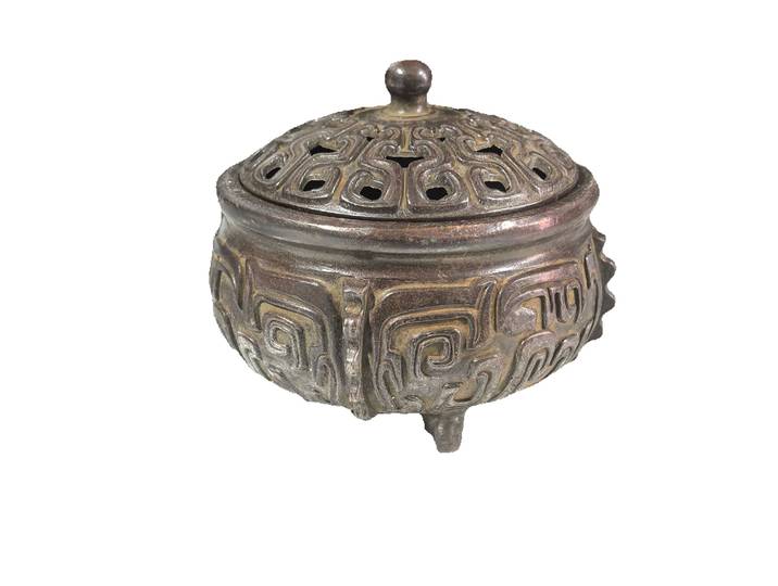 Brûleur d'encens antique en cuivre pur, Collection folklorique chinoise, décoration de maison de style classique