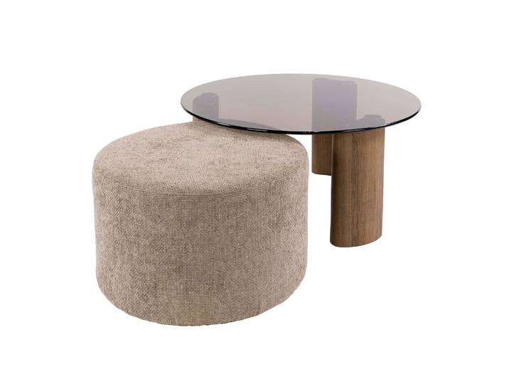 Clemento Tinto Couchtisch Bronzefarbenes Glas