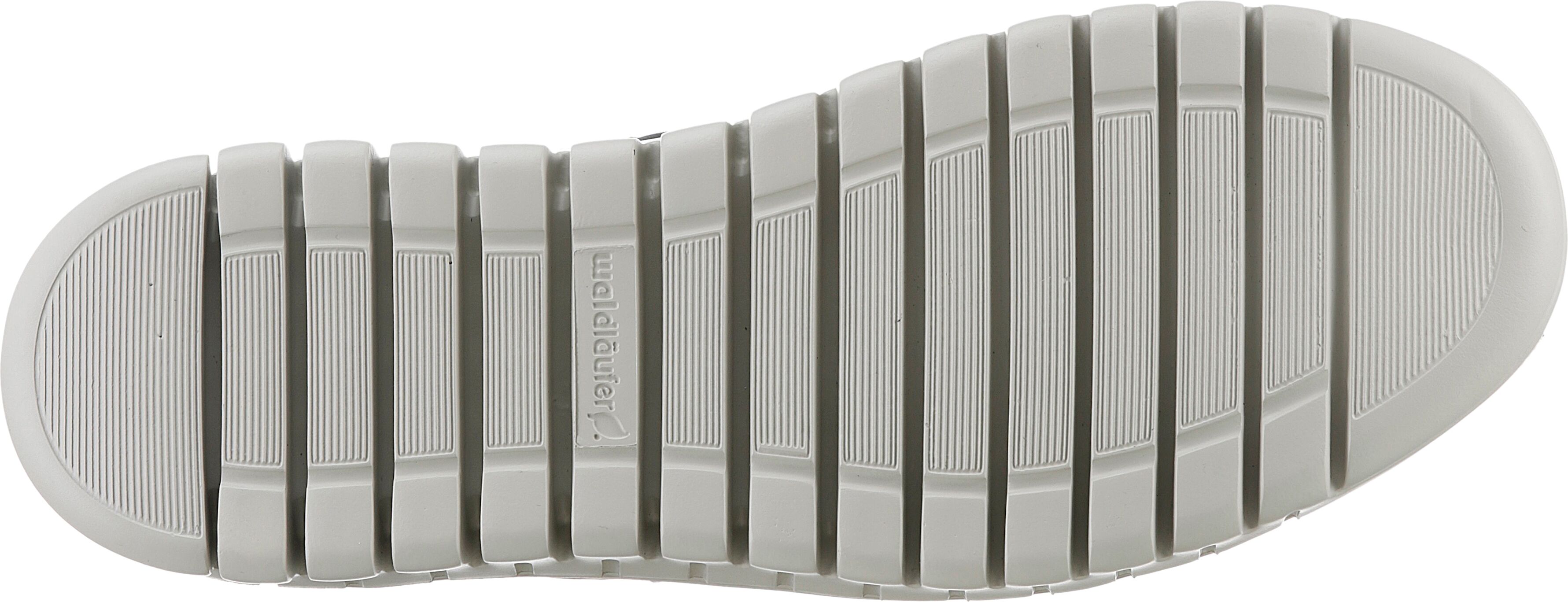 Sneaker WALDLÄUFER "H-Baldo", Herren, Gr. 11,5 (46,5), bunt (dunkelblau, taupe), Nubukleder, kontrastfarbene Details, Schuhe Sneaker, Schnürschuh, Freizeitschuh mit proaktiv-Lederinnensohle, H-Weite dunkelblau, taupe 11,5 (46,5)